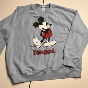 Disneyland Park Adult Crewneck Disney Mickey Large Blue